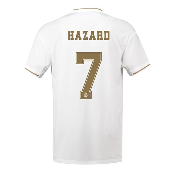 Camiseta Real Madrid NO.7 Hazard 1ª 2019/20 Blanco